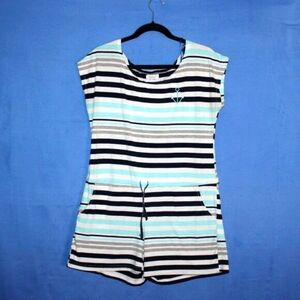 EXIST Striped Romper Blue Multi-color Large